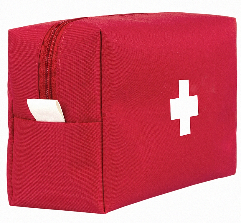 Rote Stofftasche zur Aufbewahrung von Erste-Hilfe-Artikeln 24x14x8 cm First Aid Kit - MAKEUP First Aid Kit Bag M — Bild N4