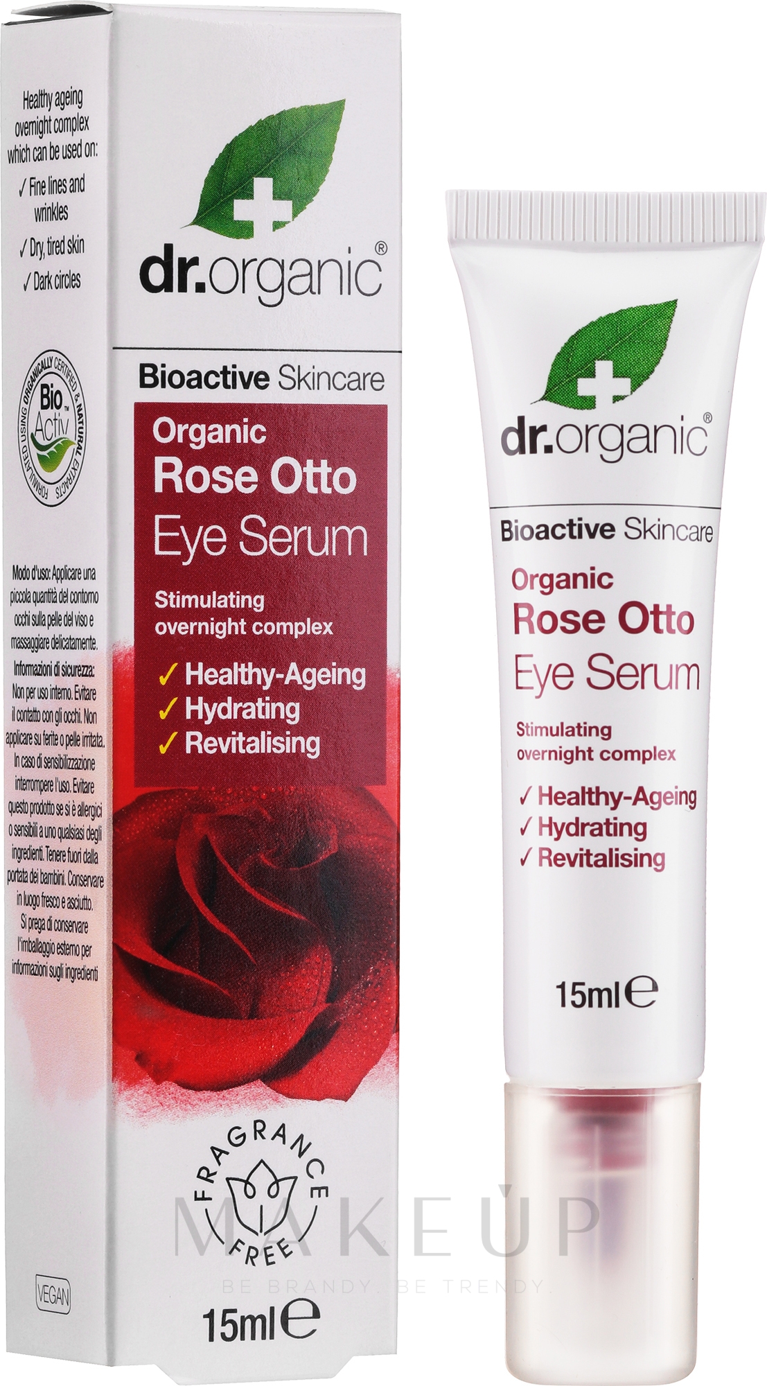 Augenserum - Dr. Organic Bioactive Skincare Rose Otto Eye Serum — Bild 15 ml