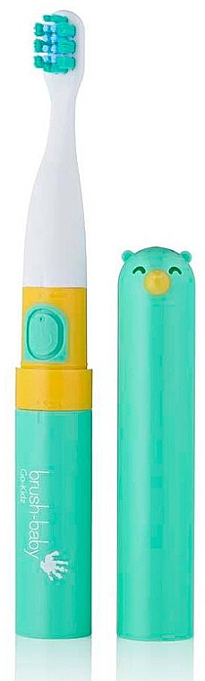 Elektrische Zahnbürste mit Aufklebern grün - Brush-Baby Go-Kidz Pink Green Toothbrush  — Bild N3