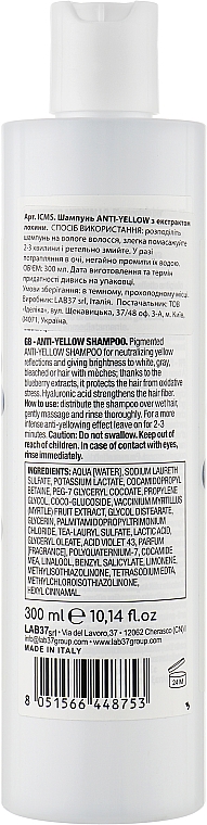 Haarhampoo gegen Gelbstich - Italicare Antiglallo Shampoo — Bild N2