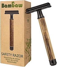 Düfte, Parfümerie und Kosmetik Wiederverwendbarer Rasierer mit Bambusgriff und auswechselbarer Klinge - Bambaw Bamboo Safety Razor Slim Dark