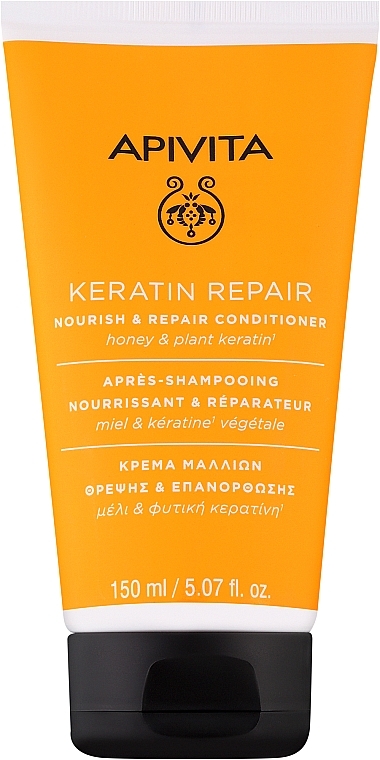 Regenerierende Haarspülung mit Honig und pflanzlichem Keratin  - Apivita Keratin Repair Nourish & Repair Conditioner with Honey & Plant Keratin — Bild N1