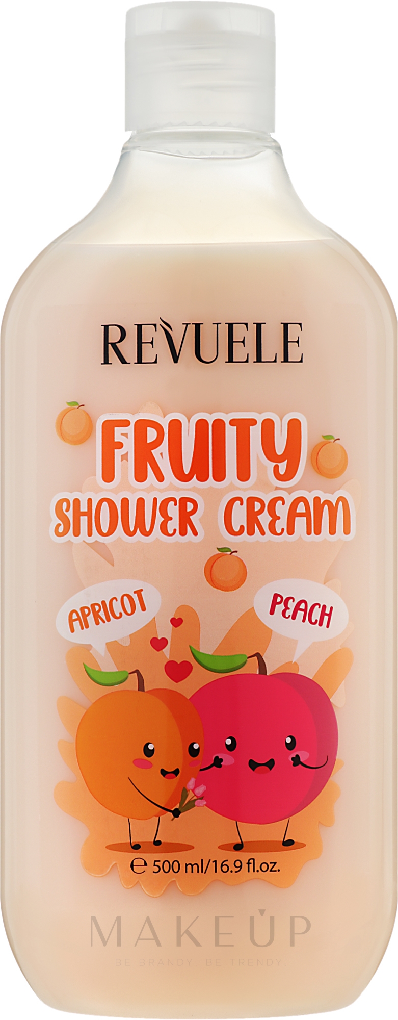 Weichmachende Duschcreme mit Aprikosen- und Pfirsichextrakt - Revuele Fruity Shower Cream Apricot and Peach — Bild 500 ml