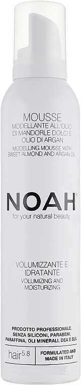 Modellierende und feuchtigkeitsspendende Haarmousse für mehr Volumen mit Süßmandel- und Arganöl - Noah — Bild N1