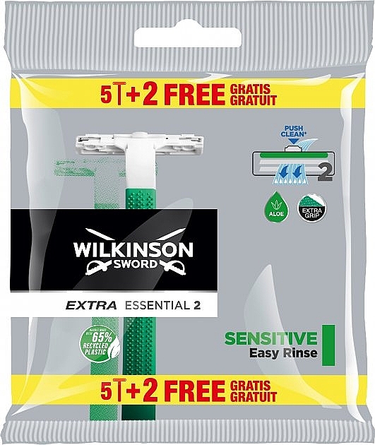 Einwegrasierer 5 +2 St. - Wilkinson Sword Extra 2 Essential Sensitive — Bild N1