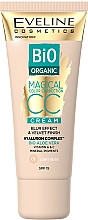 Düfte, Parfümerie und Kosmetik Getönte CC Gesichtscreme SPF 15 - Eveline Cosmetics Bio Organic Magical CC Cream SPF 15