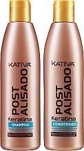 Haarpflegeset - Kativa Straightening Post Treatment Keratin (Shampoo 250ml + Conditioner 250ml) — Bild N2