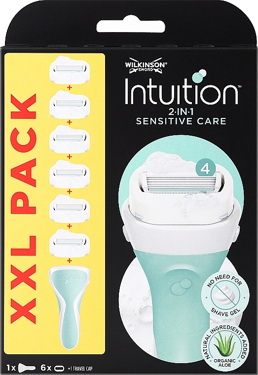 Rasierer mit 6 Ersatzklingen - Wilkinson Sword Intuition Sensitive Care XXL Pack — Bild N1