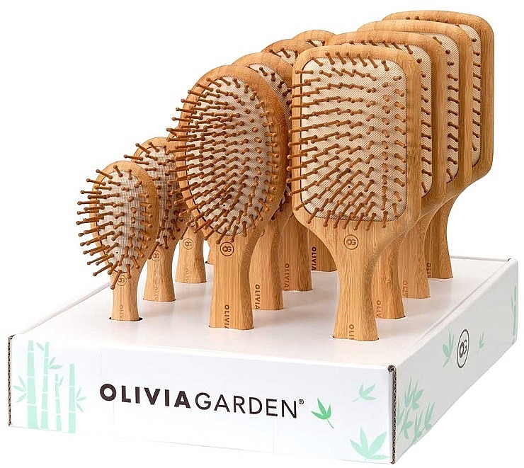 Haarbürsten-Set 12 St. - Olivia Garden Bamboo Touch Massage Display  — Bild N1