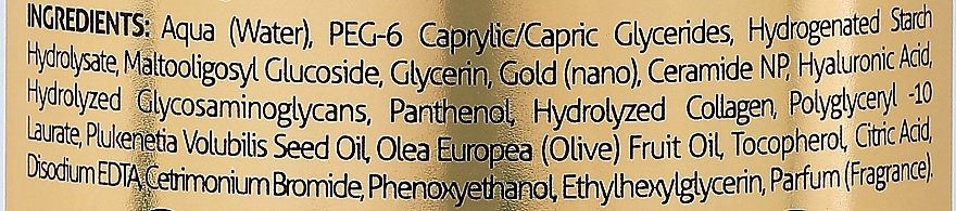 Feuchtigkeitsspendendes und beruhigendes Mizellen-Reinigungswasser mit 24K Gold, Ceramiden und Hyaluronsäure für reife und empfindliche Haut - Bielenda Golden Ceramides — Bild N3