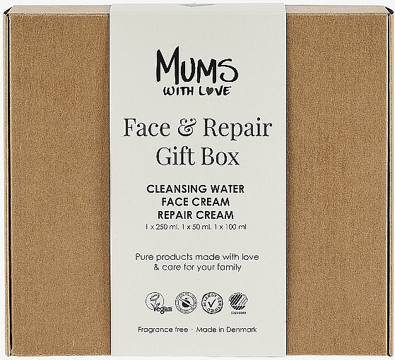 Körperpflegeset - Mums With Love Face & Repair Gift Box (Reinigungswasser 250ml + Gesichtscreme 50ml + Körpercreme 100ml) — Bild N2