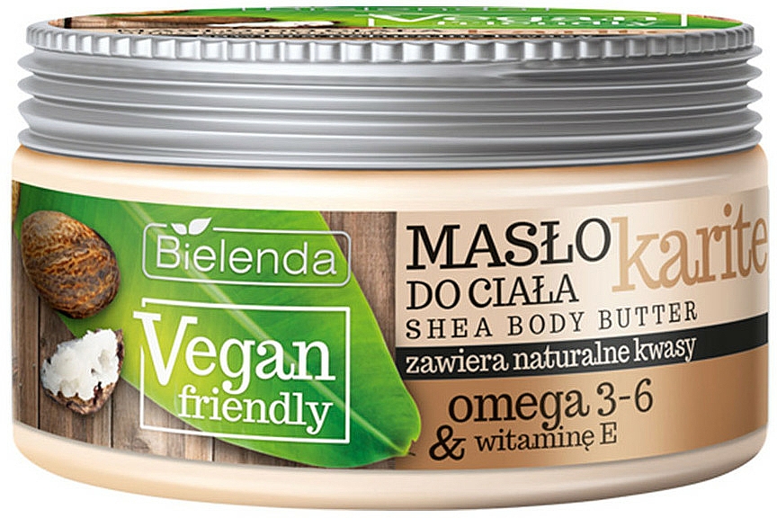 Pflegende Körperbutter mit Omega 3-6 und Vitamin E - Bielenda Vegan Friendly Shea Body Butter — Bild N1