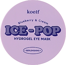 Düfte, Parfümerie und Kosmetik Hydrogel-Augenmaske mit Heidelbeeren und Sahne - Petitfee&Koelf Blueberry & Cream Ice-Pop Hydrogel Eye Mask