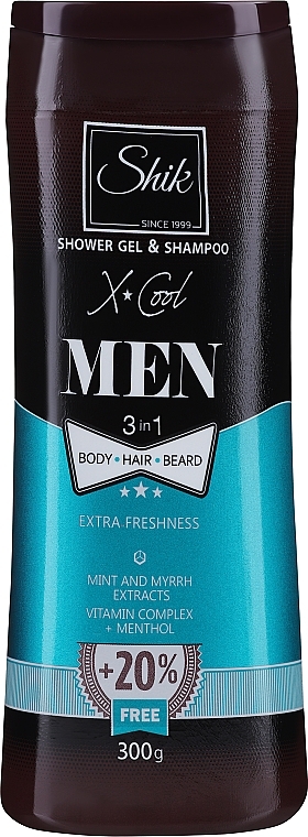 Duschgel-Shampoo mit Minze und Menthol - Shik Men X-Cool — Bild N3