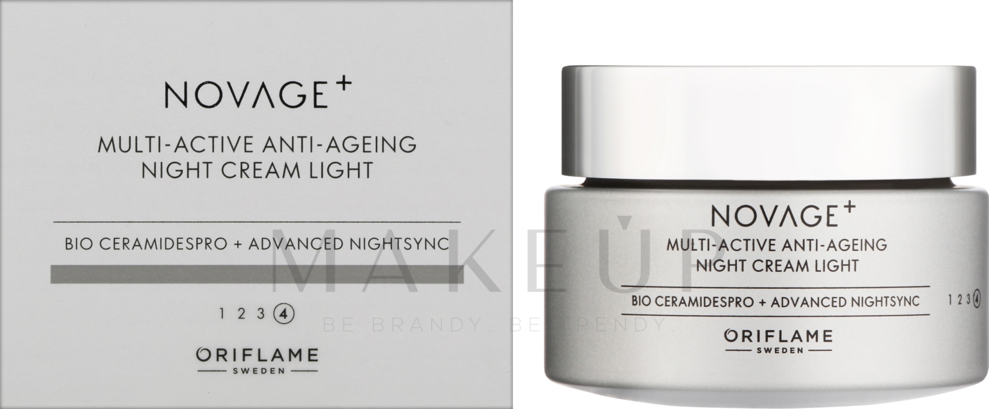 Leichte multiaktive Gesichtscreme für die Nacht - Oriflame Novage+ Multi-Active Anti-Ageing Night Cream Light — Bild 50 ml
