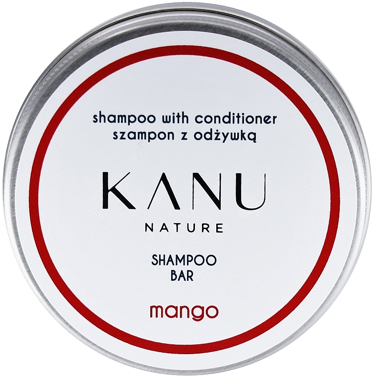 2in1 Shampoo und Conditioner mit Mango in Metallbox - Kanu Nature Shampoo With Conditioner Shampoo Bar Mango — Bild N1