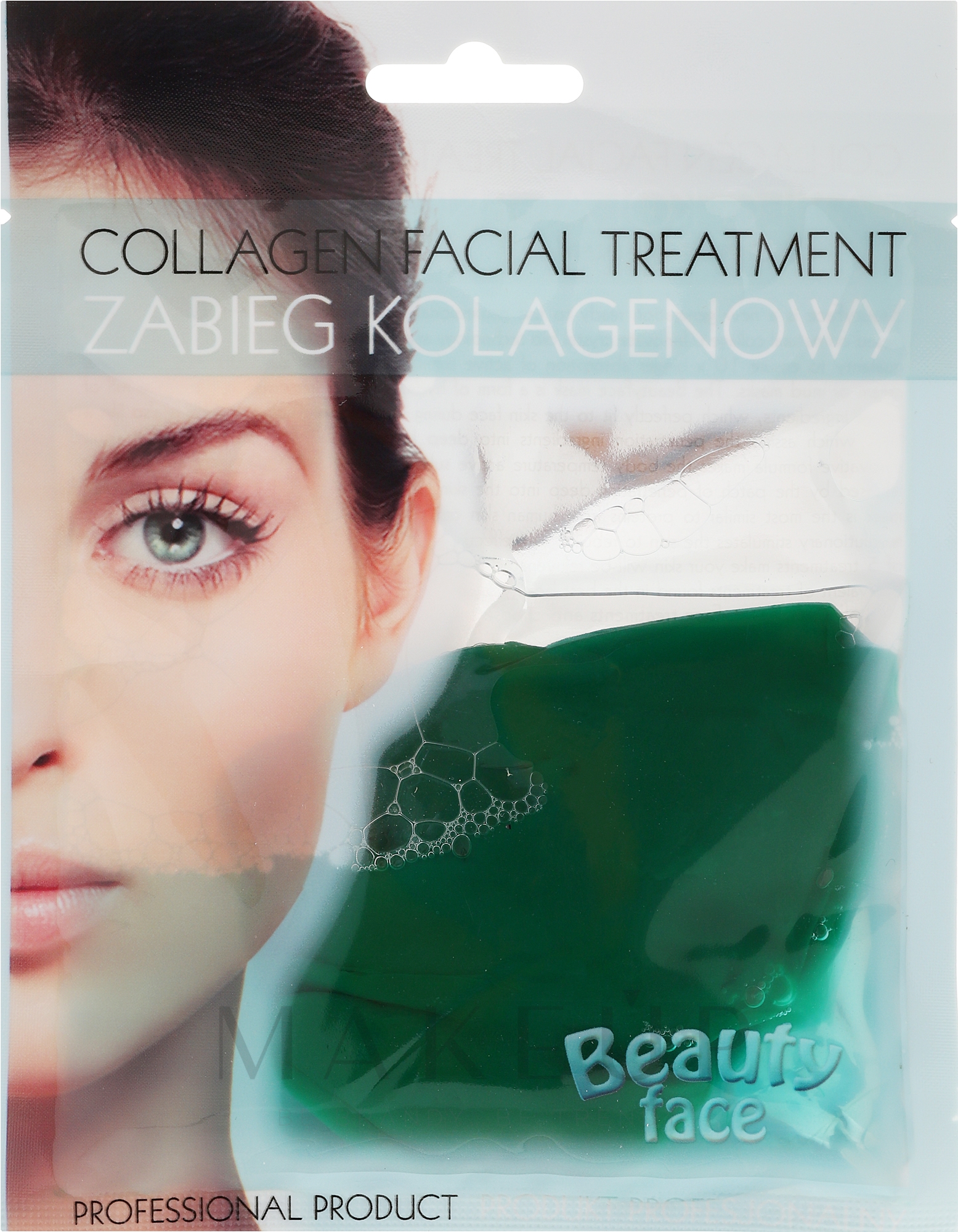 Kollagenmaske mit Gurkenextrakt - Beauty Face Cucumber Extract Collagen Mask — Bild 60 g