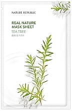 Düfte, Parfümerie und Kosmetik Tuchmaske für das Gesicht mit Teebaumextrakt - Nature Republic Real Nature Mask Sheet Tea Tree