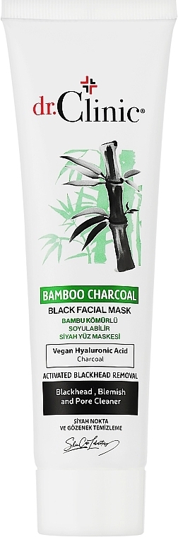 Gesichtsmaske mit Bambuskohle - Dr. Clinic Bamboo Charcoal Black Facial Mask — Bild N1