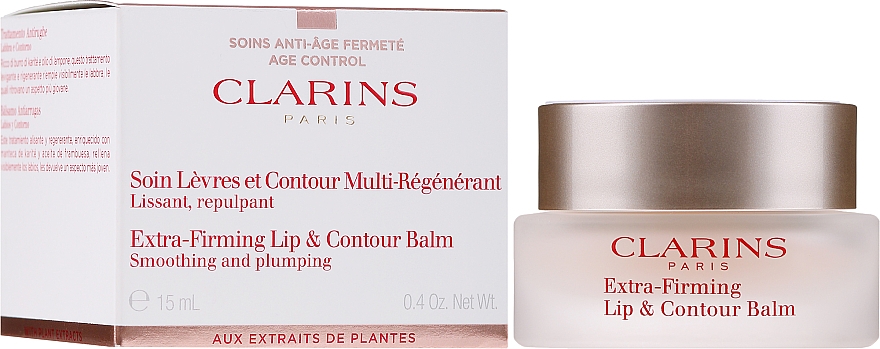 Beruhigender Balsam mit Himbeersamenöl und Sheabutter für rissige Lippen - Clarins Extra-Firming Lip & Contour Balm — Bild N2