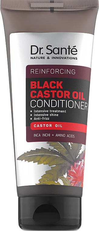 Intensiv pflegende Haarspülung mit schwarzem Rizinusöl und pflanzlichem Aminosäurekomplex - Dr. Sante Black Castor Oil Conditioner — Bild N1