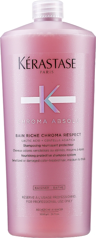 Shampoo für empfindliches und geschädigtes Haar mit Aminosäure und Centella Asiatica - Kerastase Chroma Absolu Bain Riche Chroma Respect — Bild N2