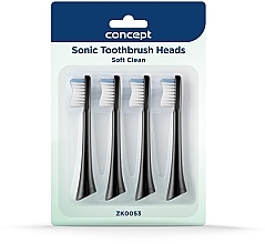 Ersatz-Zahnbürstenköpfe 4 St. ZK0053 schwarz - Concept Sonic Toothbrush Heads Soft Clean — Bild N2