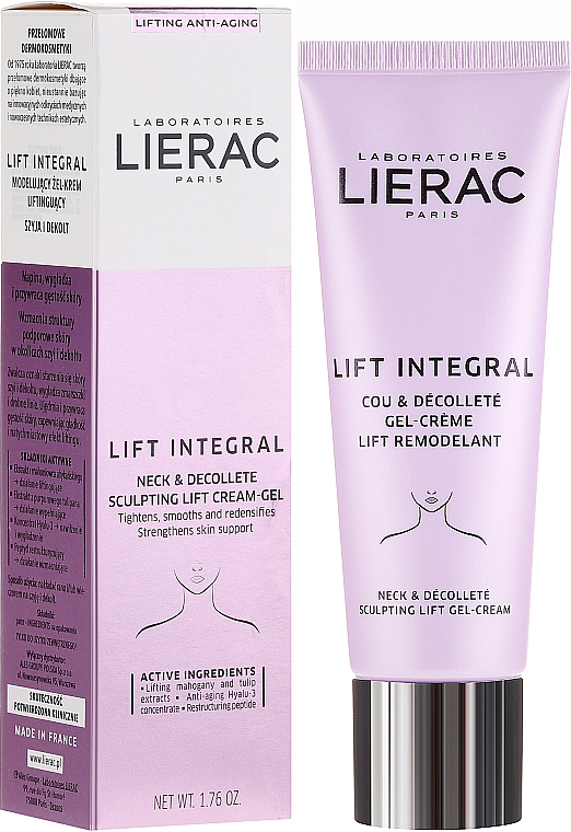 Lifting-Gelcreme mit Anti-Aging-Wirkung für Hals und Dekolleté - Lierac Lift Integral Neck & Decollete Sculpting Lift Cream-Gel — Bild N1