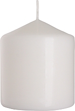 Zylindrische Kerze 80x90 mm weiß - Bispol — Bild N1