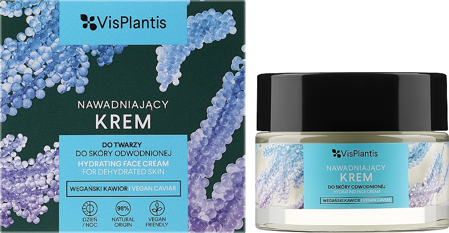 Feuchtigkeitsspendende Gesichtscreme mit veganem Kaviar für dehydrierte Haut - Vis Plantis Hydrating Face Cream With Vegan Caviar — Bild N2