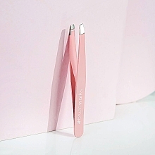 Abgeschrägte Pinzette rosa - Brushworks Precision Slanted Tweezers — Bild N3