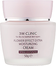 Düfte, Parfümerie und Kosmetik Feuchtigkeitsspendende Gesichtscreme - 3W Clinic Flower Effect Extra Moisturizing Cream