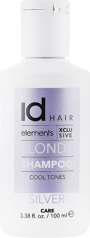 Shampoo für aufgehelltes und blondes Haar - idHair Elements XCLS Blonde Silver Shampoo — Bild N3