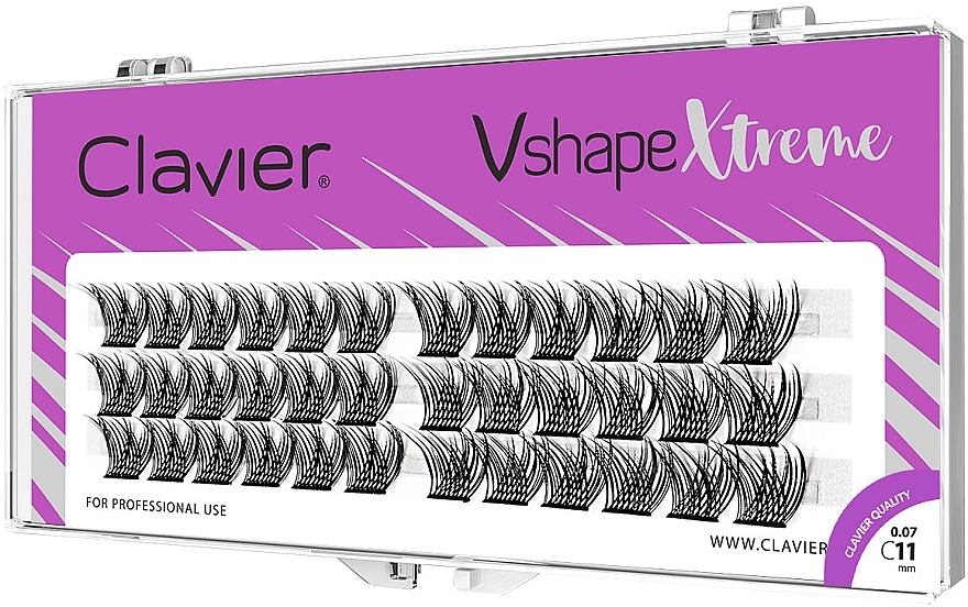 Wimpernbüschel C 11 mm  - Clavier V Shape Extreme  — Bild N1