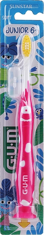 Zahnbürste Junior Monster rosa - G.U.M Toothbrush — Bild N2