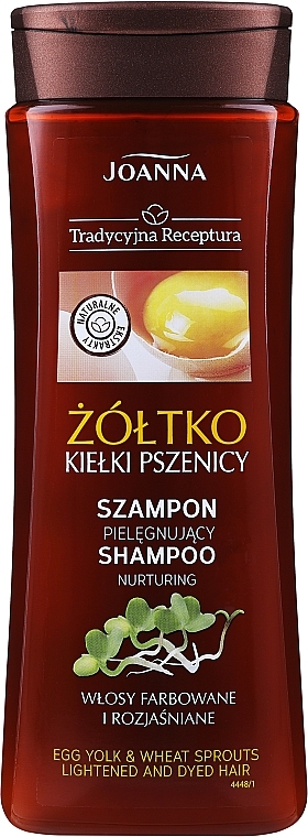 Pflegendes Shampoo für gefärbtes und aufgehelltes Haar mit Eigelb und Weizenkeime - Joanna — Bild N1