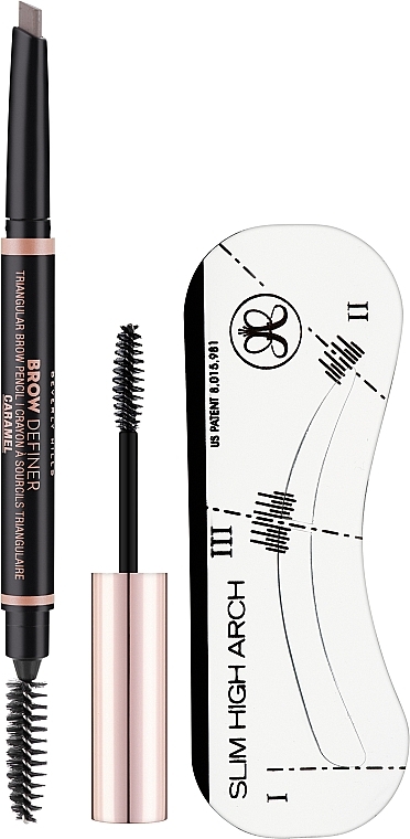 Set - Anastasia Beverly Hills Brow Beginners Kit Taupe (br/Pencil/0.2g + Gel/Mini/2.5ml + Stencils) — Bild N3