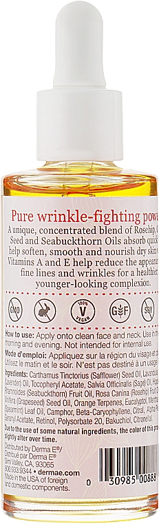 Anti-Falten-Öl mit Vitamin A und E - Derma E Anti-Wrinkle Treatment Oil — Bild N2
