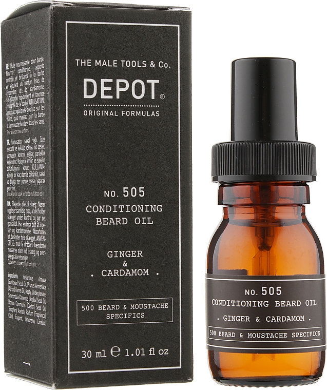 Bartöl Ingwer und Kardamom - Depot Beard&Moustache Specifics 505 Beard Oil Ginger & Cardamom — Bild N2