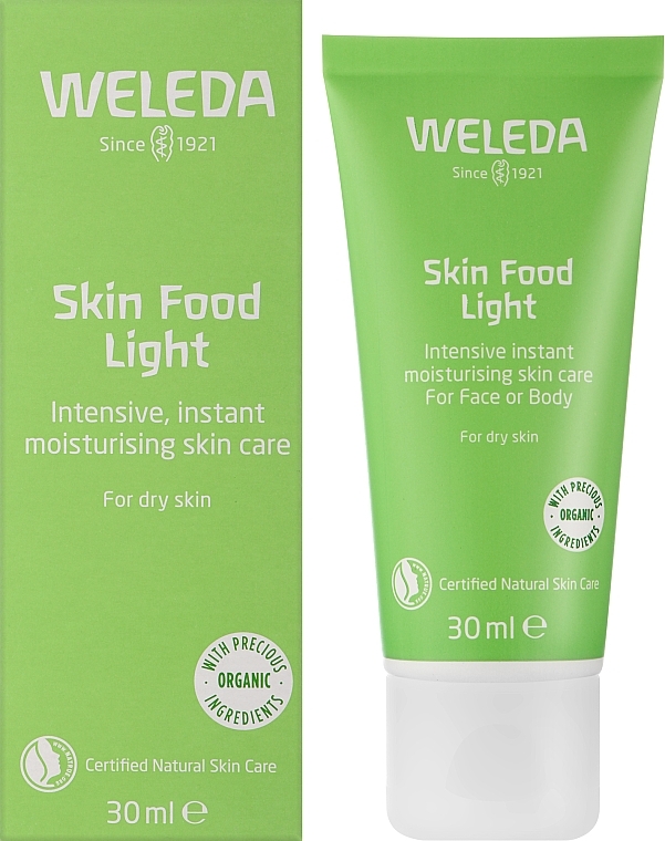 Intensive und schnell einziehende Feuchtigkeitspflege für Gesicht und Körper - Weleda Skin Food Light — Bild N2