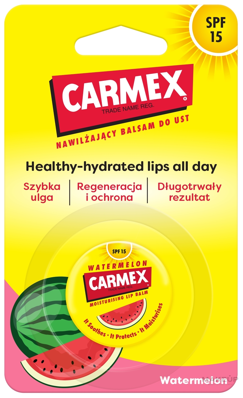 Feuchtigkeitsspendender Lippenbalsam mit Wassermelonduft - Carmex Lip Balm Water Mellon — Bild 7.5 g