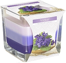 Duftende dreischichtige Kerze im Glas Veilchen - Bispol Scented Candle Violet — Bild N2