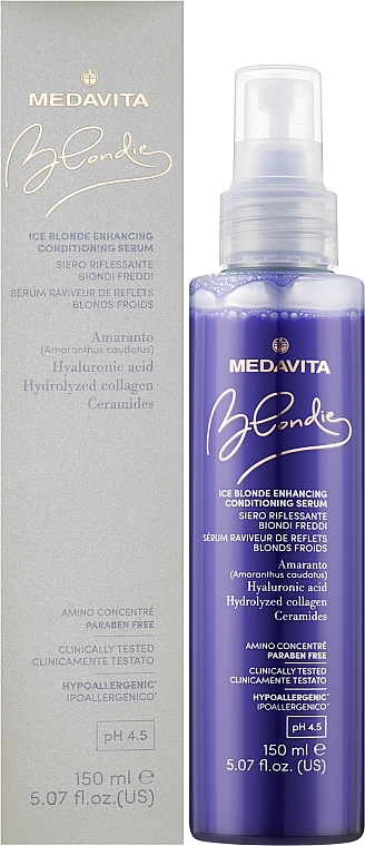 Serum für kühle Blondtöne - Medavita Blondie Ice Blonde Enhancing Conditioning Serum — Bild N2