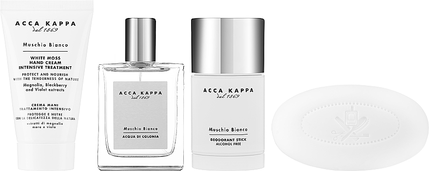 Set - Acca Kappa White Moss (edc/50ml + h/cr/75ml + deod/75ml + soap/150g) — Bild N1