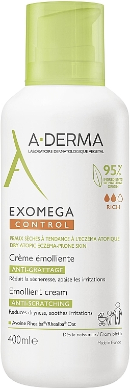 Weichmachende Körpercreme - A-Derma Exomega Control Emollient Cream Anti-Scratching