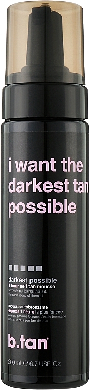 Selbstbräuner-Mousse - B.tan I Want The Darkest Tan Possible Self Tan Mousse — Bild N1