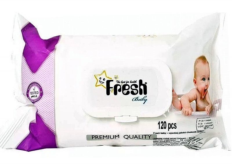 Feuchttücher mit Klappe 120 St. - Fresh Baby Jumbo Pack — Bild N1