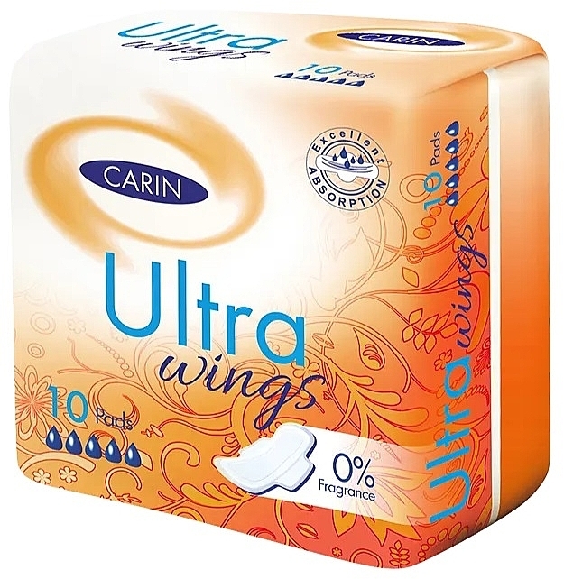 Damenbinden 10 St. - Carin Ultra Wings 0% Perfume — Bild N1