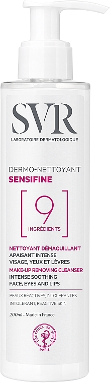 Beruhigendes Reinigungsgel zum Abschminken für Gesicht, Augen und Lippen - SVR Sensifine Dermo Nettoyant Make-up Removing Cleanser — Bild N1