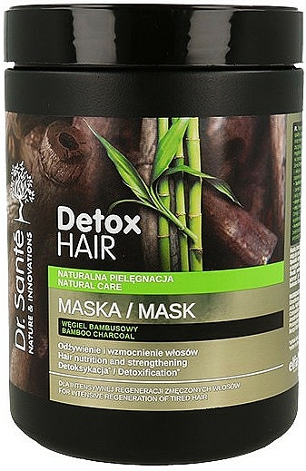 Entgiftende Haarmaske mit Bambuskohle - Dr. Sante Detox Hair Mask — Bild N2